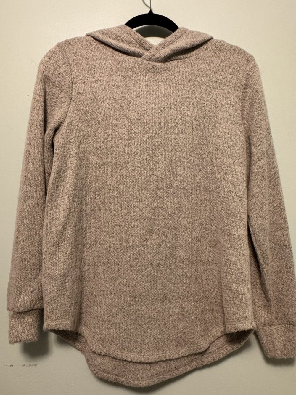 LOFT Soft Knit Hooded Sweater Pullover Heather Gray Size XS - MM0503